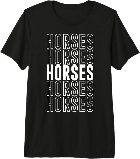 Horses Apparel Horses Premium Tri-blend T-Shirt - Black