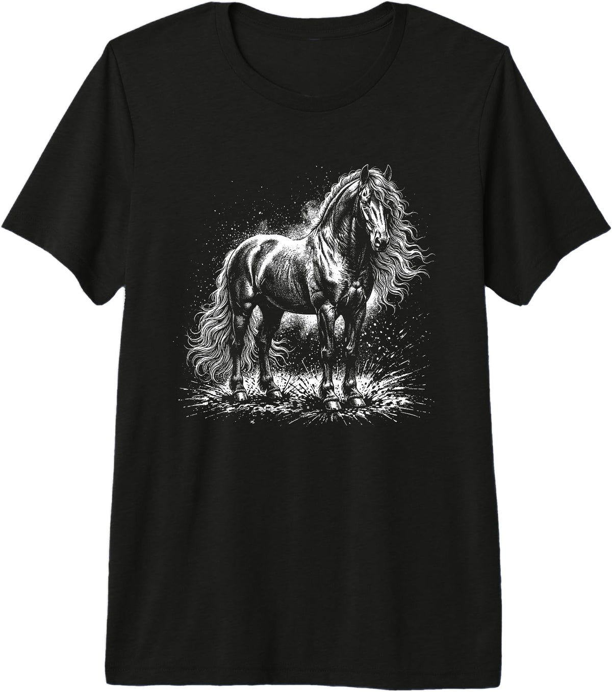 Horse Tee Horse Premium Tri-Blend T-Shirt - Black