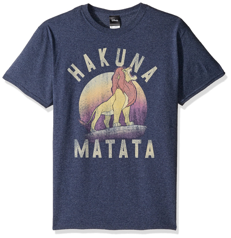 Disney Lion King Simba Warrior Roar Graphic Tee Shirt - Navy Heather