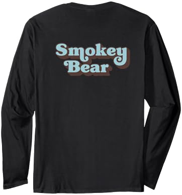 JKLM Smokey Bear Officially Licensed Long Sleeve T-Shirt - size chart