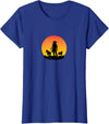 Horses Cowgirl T-Shirt - Royal Blue