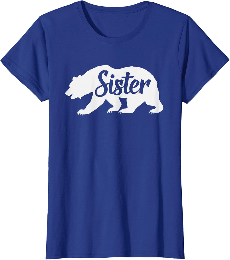 Matching Family Bear Gifts Sister Bear To Go With Mama and Papa Bear T-Shirt - Royal Blue
