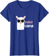 funny Mama Llama Co. Mama Llama, llama wearing sunglasses gift for women T-Shirt - Royal Blue