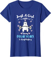 Hiking Lover Design Just A Girl Who Loves Polar Bears and Weightlifting T-Shirt - Royal Blue