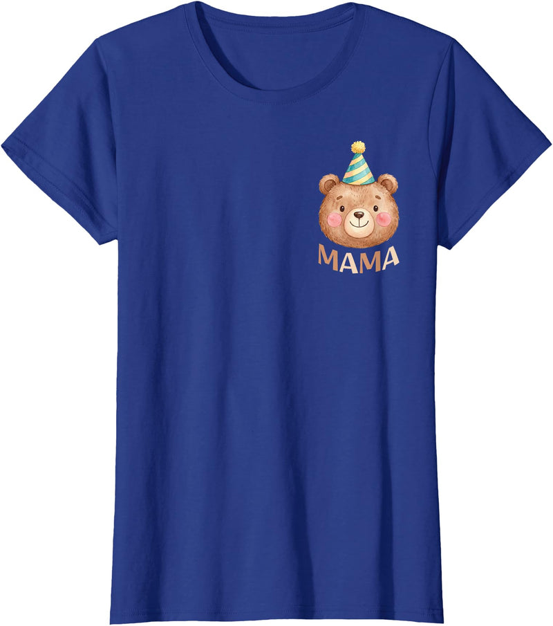 Beary First Birthday Family Matching Party TEE Mama Bear 1st Birthday Boy Girl Family Matching Party T-Shirt - Royal Blue