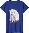 Mama Polar Bear and Baby Cub for Girls and Women T-Shirt - Royal Blue