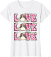 Cute Cow Print Love Clothes For Women & Teen Girls Love Guinea Pig Lover Outfit Women Girl Kids Cute Guinea Pig T-Shirt - White
