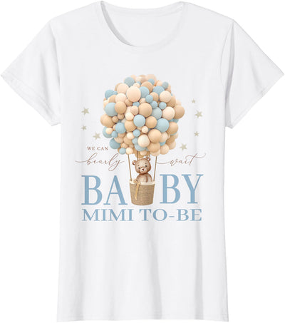 Mimi Mom We Can Bearly Wait Baby Shower Bear Family Matching T-Shirt
