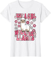 KATYLIN Just A Girl Who Loves Llamas Llama Lover Girls Kids T-Shirt - White
