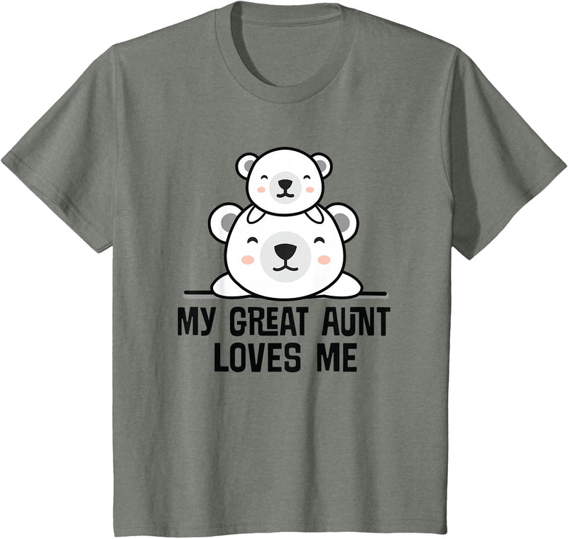 Homewise Shopper Great Aunt My Great Aunt Loves Me Bear T-Shirt - Olive Heather