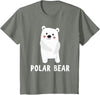 Cute Animal Shirts For Kids Co Polar Bear Shirt Boys Girls Cute Polar Bear Gift T-Shirt - Olive Heather