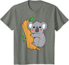 Charm's Children Clothing Cute Koala Bear T Shirt for Children | Kids Koala Bear Shirt T-Shirt - Olive Heather