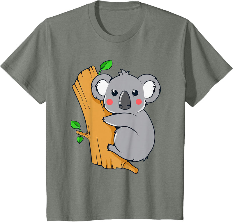 Charm's Children Clothing Cute Koala Bear T Shirt for Children | Kids Koala Bear Shirt T-Shirt - Olive Heather