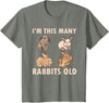 Cute Rabbit Lover Bunny Graphic T-Shirt (Cranberry Red) in Olive Heather