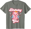 Pig Piggy Piglet Birthday Shirts and Gifts Pig Birthday Party Cute Girl Piggy Piglet Girls Gift T-Shirt - Olive Heather