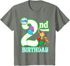 Kids Children's Second Birthday Official Llama Llama Tee Shirt T-Shirt - Olive Heather
