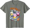 Peppa Pig Football Group Shot T-Shirt - Olive Heather