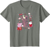 Kids Peppa Pig Valentine's Day Love Be Happy Friends Group Shot T-Shirt - Olive Heather