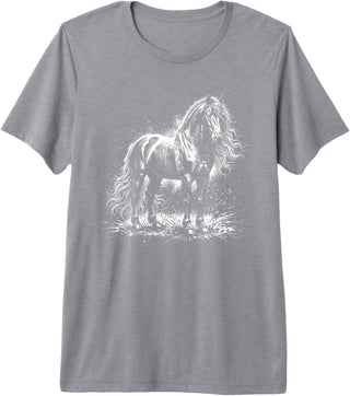 Horse Tee Horse Premium Tri-Blend T-Shirt - Storm