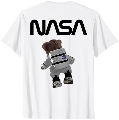NASA Astronaut Teddy-Bear Worm Logo T-Shirt - size chart