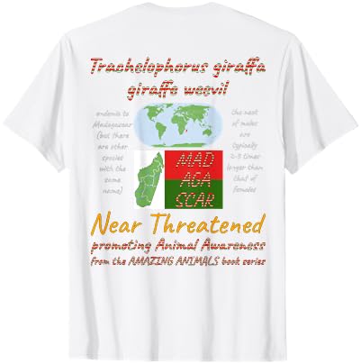 ETCreations Giraffe Weevil T-Shirt - size chart