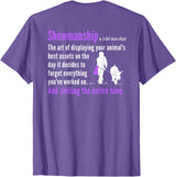 Show Pig T-Shirt Show Pig Showmanship Shirt Livestock Showing Back Print T-Shirt - Purple Heather