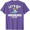 SALTY JOES Salty Joe's - Let's Get Hammered Lightweight, Graphic T-Shirt - size chart