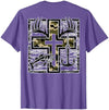 Camo Cross Fishing Faith Christian 2 Sided Hunting Fishing Cross Camo Faith Christian Fisherman Hunter T-Shirt - size chart