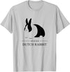 Dutch Rabbit Black Silhouette T-Shirt in Silver Grey
