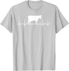 Farm and Holstein Cow for Men and Cattle Clothing Heartbeat Pulse ECG - Holstein Rancher For Cattle Farmer T-Shirt - Silver