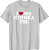 I love my guinea pig T-Shirt - Silver Grey