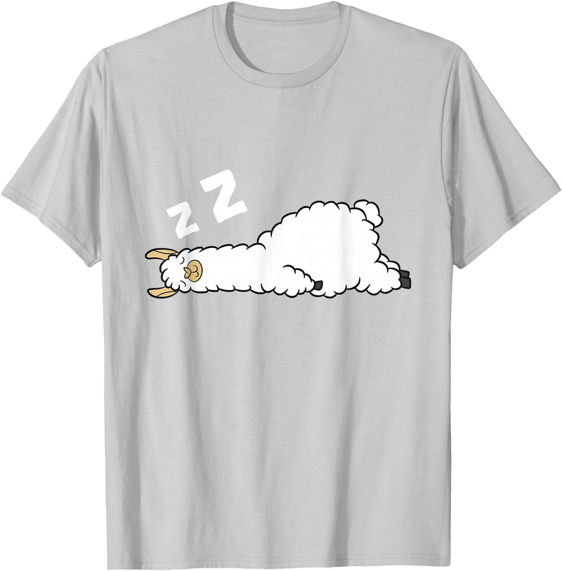 Sleeping Animals Tees And Gifts Llama Sleeping Tired Llama Pajama Love Llamas T-Shirt - Silver Grey