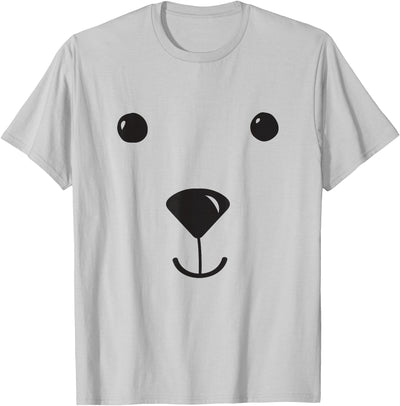 Polar Bear with Baby Animal Costume Top Polar Bear Kids Costume Bear Pajamas Face Zoo Polar Bear T-Shirt