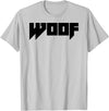 WOOF Gay Men Bear Daddy Pride LGBTQIA+ Funny Metal Novelty T-Shirt - Silver Grey