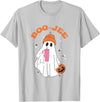 Spooky Season Cute Ghost Halloween Costume Boujee Boo-Jee T-Shirt - Silver Grey