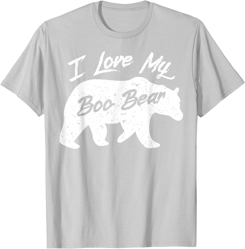 Halloween Party T-Shirt Co Boo Bear Shirt | Polar Bear Spirit Bear Halloween Apparel T-Shirt - Silver Grey