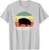 Pig Farmer for Men Women Kids Boys Girls Pig Dad - Daddy Farmer Farming Farm Pork Animal Livestock T-Shirt - Silver Grey