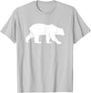 Walking Polar Bear T-Shirt - Silver Grey