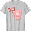 Funny Pig Lover Shirts Oink Cute Pig Lover Pig Farming Farmer Piglet Farm Animal T-Shirt - Silver Grey