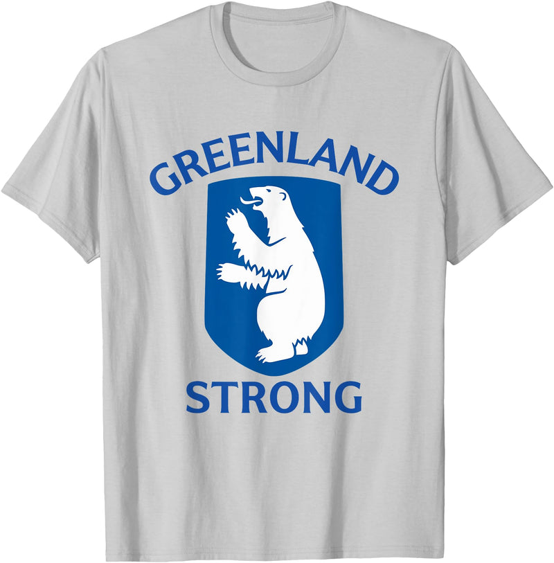 Political Protest Apparel Greenland Strong – Polar Bear Pride Protest T-Shirt - Silver Grey