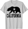 Miftees California Republic Bear T-Shirt - Silver Grey