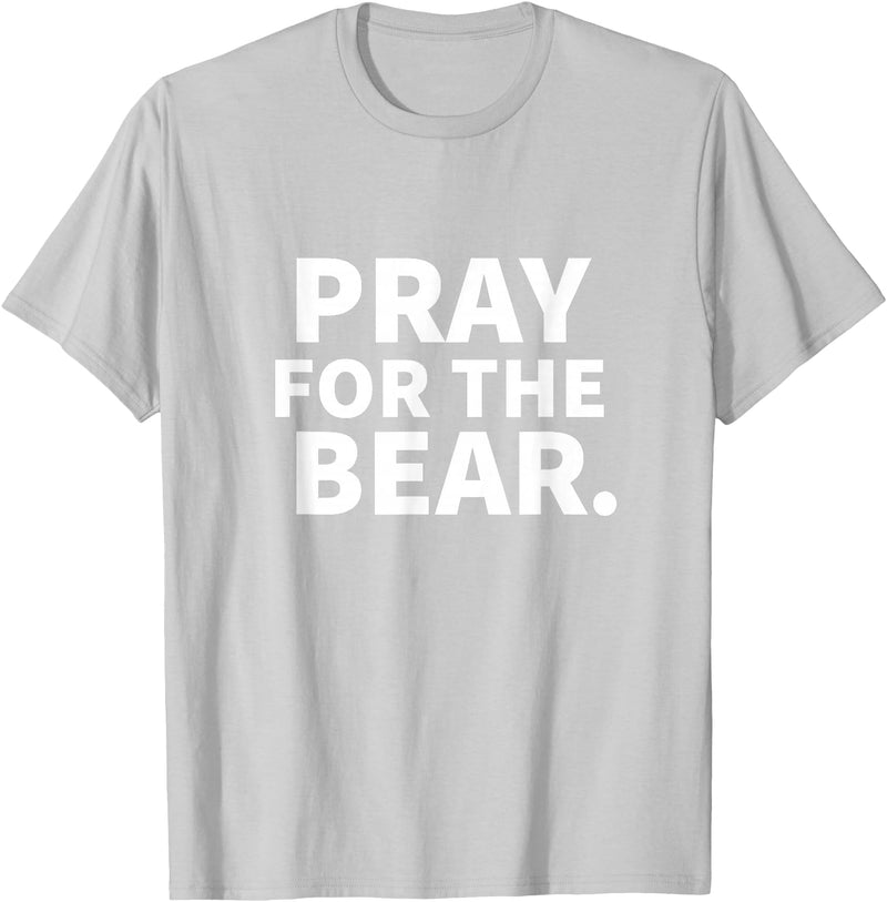Pray For The Bear Zag Pray For The Bear T-Shirt - Silver Grey