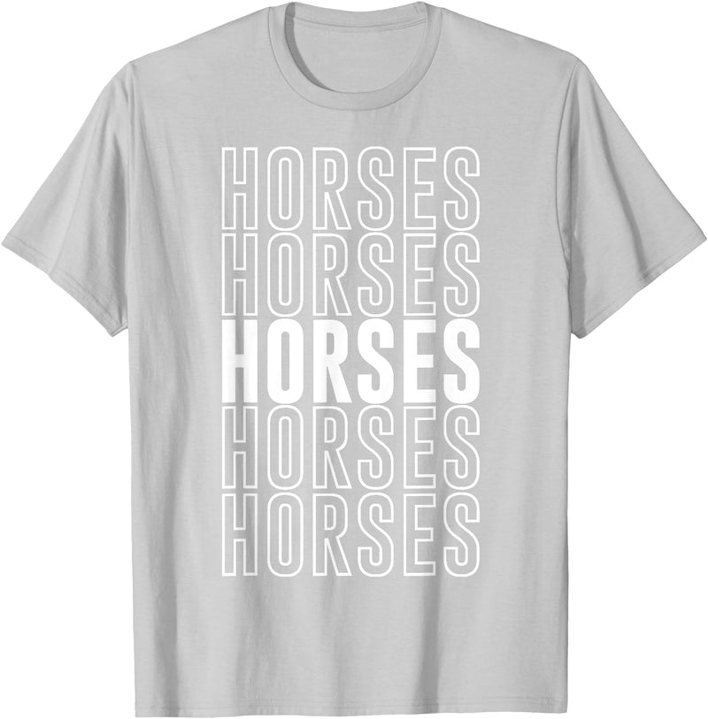 Horses Apparel Horses T-Shirt - Silver Grey