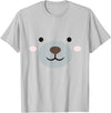 Stylish Lazy Halloween Costumes Polar Bear Face Halloween Costume Kids Toddler Baby 5T 4T T-Shirt - Silver Grey