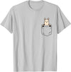 Llama Lover Designs by T&T Llama Lovers Cute Funny Llama in Pocket T-Shirt - Silver Grey