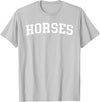 Horses - Designs Horses T-Shirt - Straight - Silver Grey