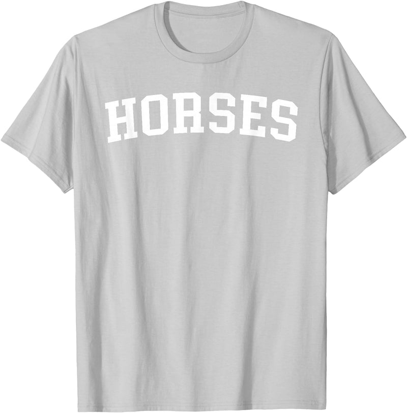 Horses - Designs Horses T-Shirt - Straight - Silver Grey