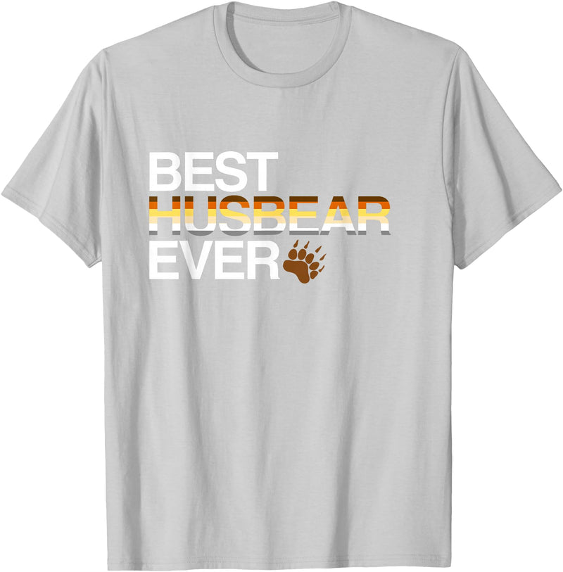 LGBT Love is Love Gay Bear Shirts Gay Bear Tee The Best Husband of All Time T-Shirt - Silver Grey