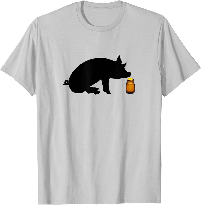 Bear Daddy Little Brown Bottle Popper Pig Head Cleaner Gay Mens T-Shirt T-Shirt - Silver Grey