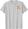 Pocket Hamster Shirt, Funny Hamster in Pocket Gift Tshirt T-Shirt - Silver Grey